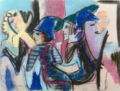 Five Guests in the Café by Ernst Ludwig Kirchner